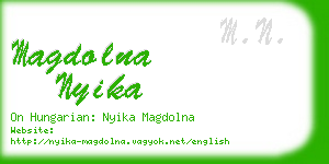 magdolna nyika business card